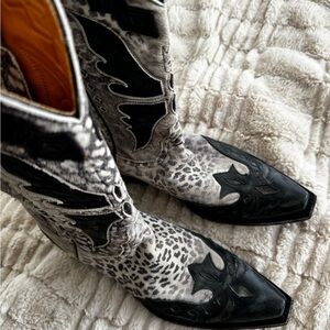 Old Gringo Black and Gray Heeled Boots